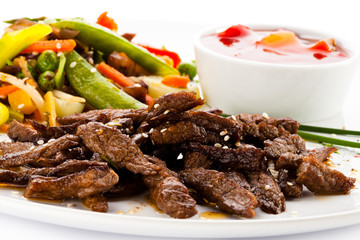 Roasted meat and vegetables 