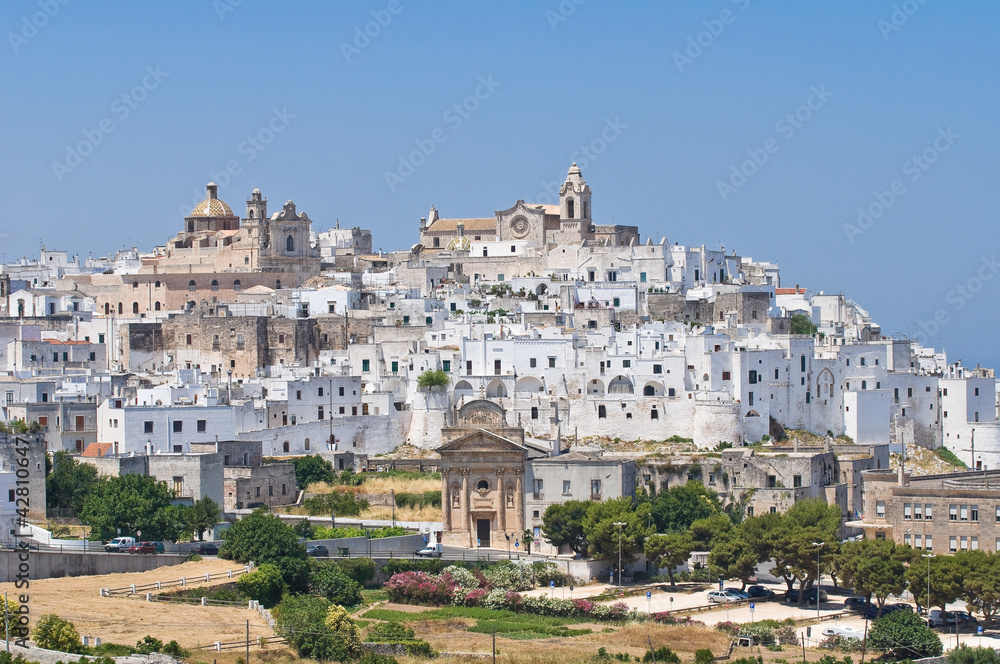 Wall mural panoramic view of ostuni. puglia. italy.