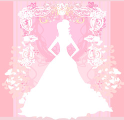 Abstract Beautiful floral bride