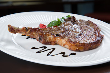 Grilled Pork chops. Meat on the bone.