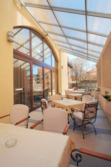 Restaurant balcony