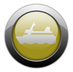 Yellow Metallic Orb Button 