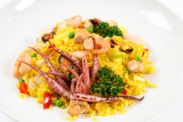 Seafood and rice