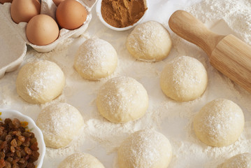Balls of dough