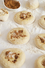 Making bun`s with cinnamon