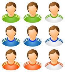 Sport human icons set