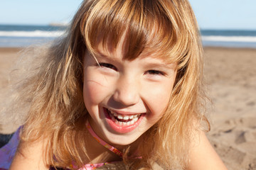 little girl at the beach