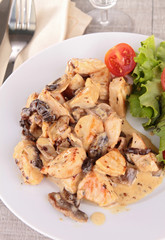 meat with mushroom sauce