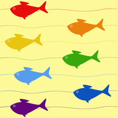 Rainbow fish background