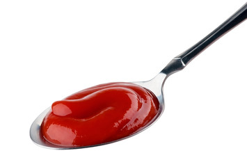 Ketchup on spoon