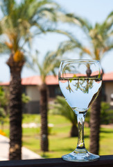 A glass of drinking water