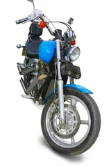 Papier Peint Lavable Moto moto sur fond blanc