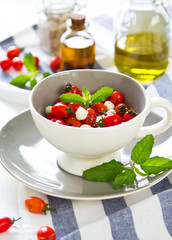 Caprese Salad [Pearl mozzarella ,cherry tomato salad]