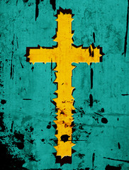grunge background with cross and spots