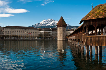wooden Chapel Bridge of Lucerne
