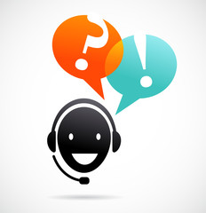 customer support with headphones