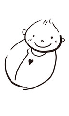 New born baby in line style