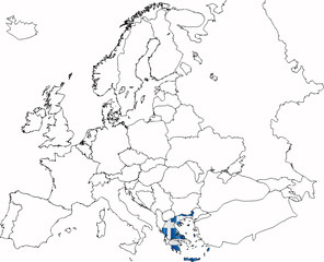 flag of country on map