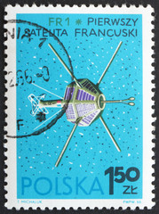Postage stamp Poland 1966 FR 1, French Satellite