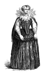 Fototapeta na wymiar Widow Wears - 16th century