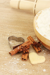cutter for biscuits with cinnamon and anise