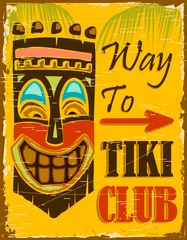 Papier Peint photo Poster vintage Club Tiki