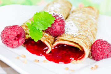 Himbeerpfannkuchen
