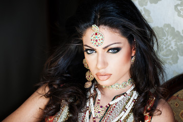 portrait of a beautiful Indian bride