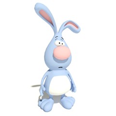 blue funny Rabbit