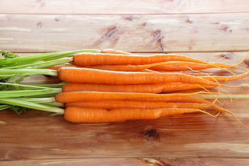 Fresh organic carrots
