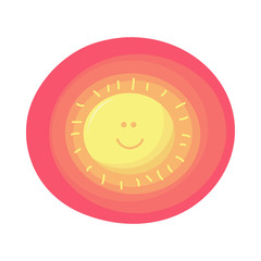 Clipart illustration of Sun isolated on transparent background