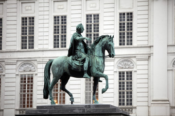Naklejka premium Statue of Josef II on Josefplatz square, Hofburg, Vienna