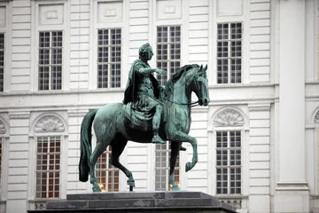 Wandcirkels tuinposter Statue of Josef II on Josefplatz square, Hofburg, Vienna © zatletic