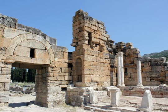 hierapolis ancient city in the country of turkey