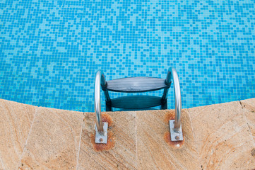close up of a swimming pool in the summer