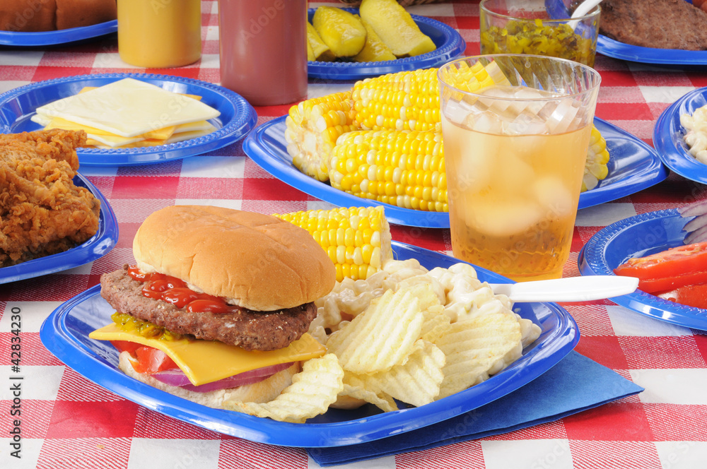 Poster Summer picnic feast