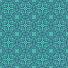 Seamless wallpaper with floral ornament