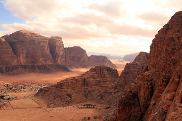 Beautiful view of the wadi rum in Jordan.