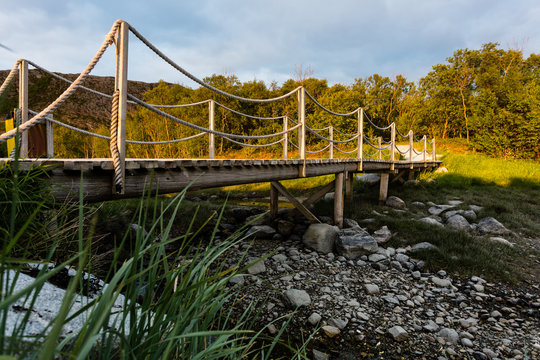 Holzbrücke in Norwegen