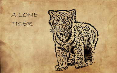 a lone tiger