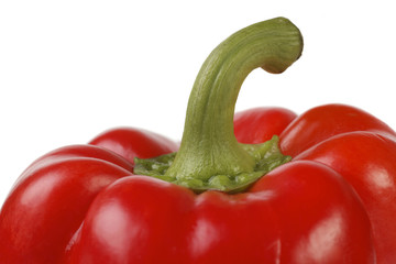 Bright red pepper closeup.