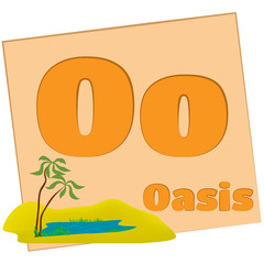 O-oasis/Colorful alphabet letters with words and their image