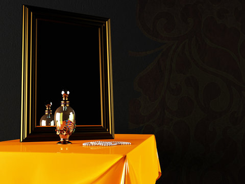 perfume near the mirror