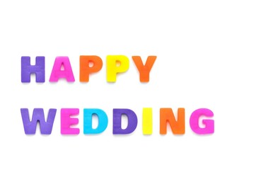 アルファベット　HAPPY WEDDING