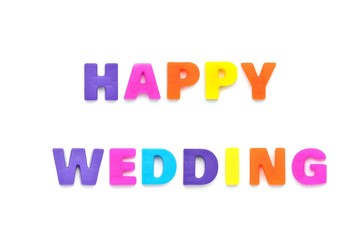 アルファベット　HAPPY WEDDING