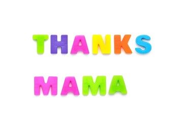 アルファベット　THANKS MAMA