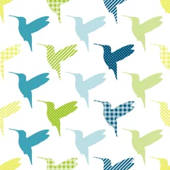 Blue/Green Hummingbirds Pattern Seamless Pattern © Jan Engel