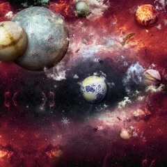 Rolgordijnen Galaxy-another worlds © Rosario Rizzo