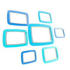 Group of empty copyspace frames isolated