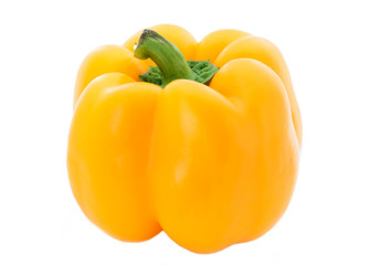 Yellow paprika on a white background.